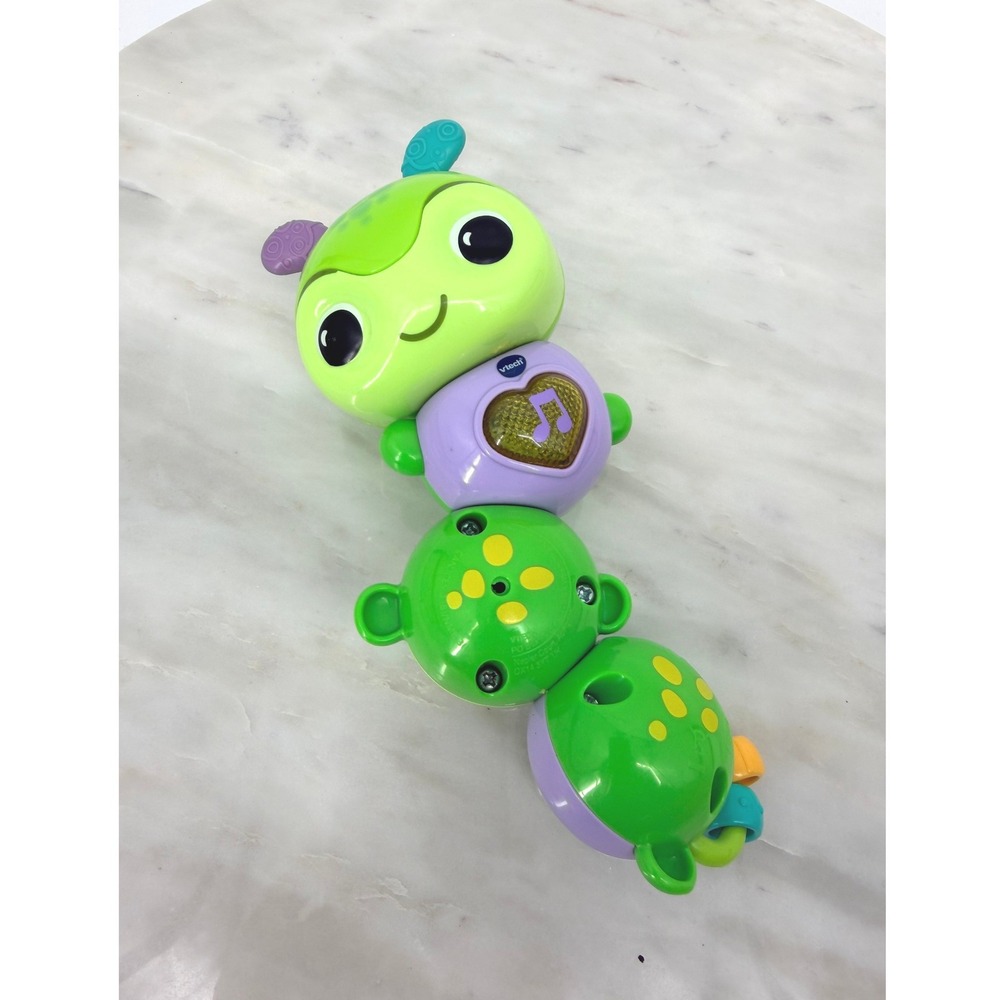 VTech Twist and Explore Caterpillar Musical Light Up Infant Sensory Toy Green